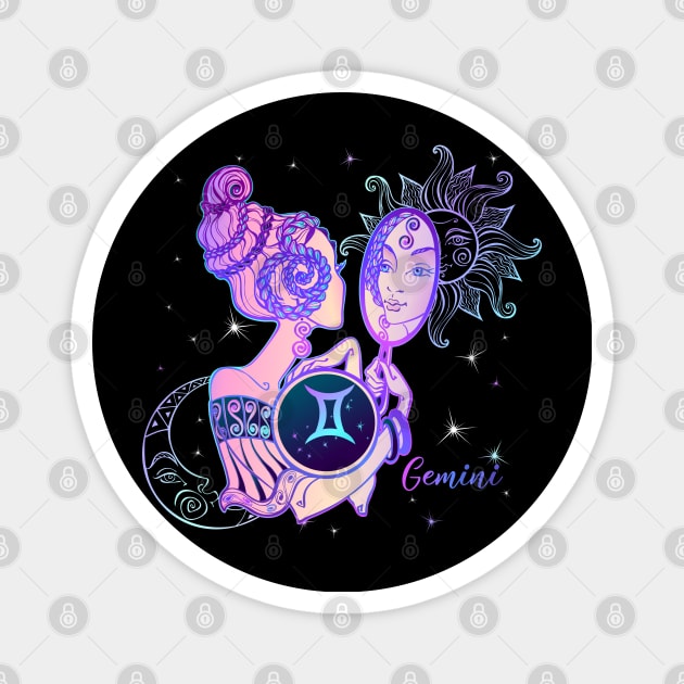 Gemini Astrology Horoscope Zodiac Birth Sign Gift for Women Magnet by xena